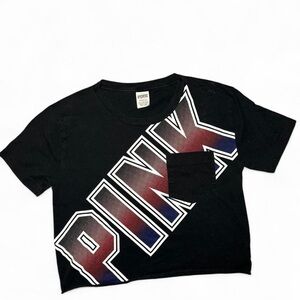 Black PINK Ombré Crop Top T-Shirt